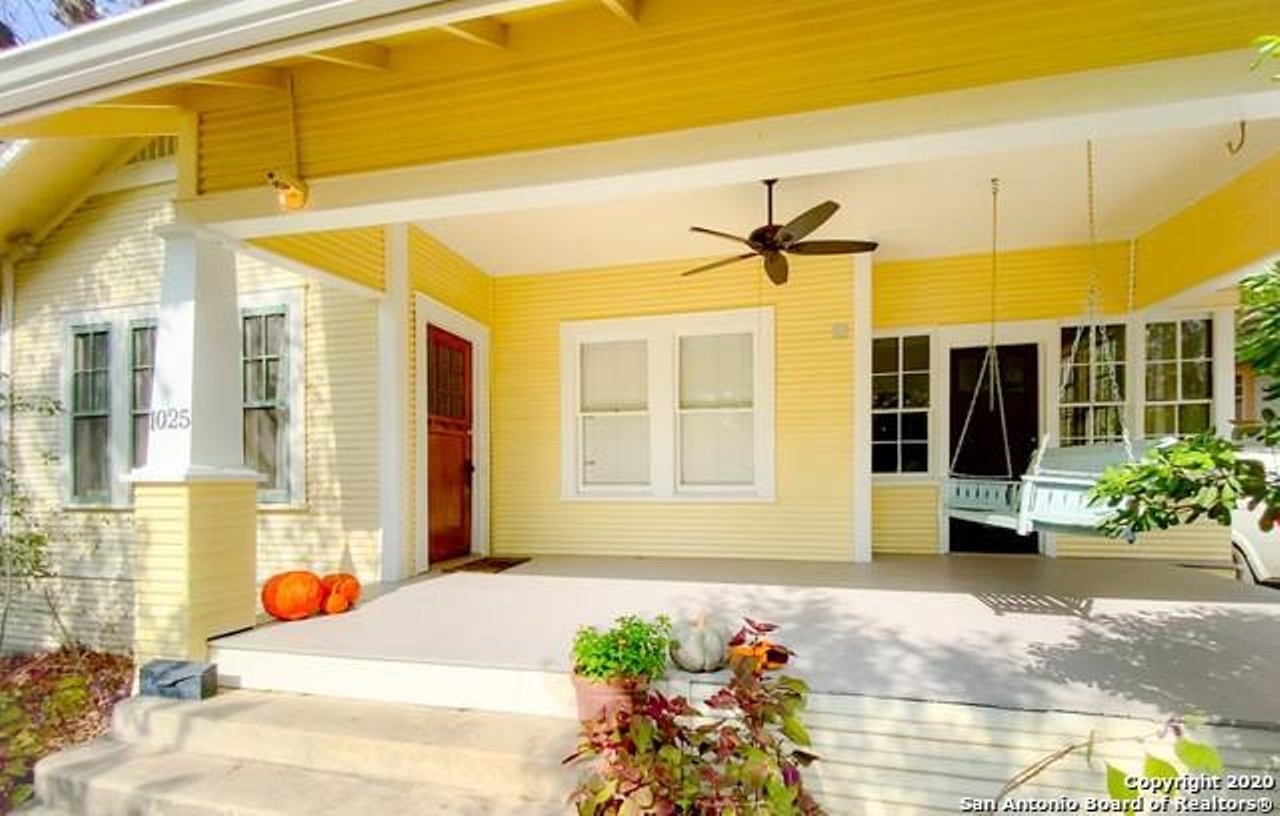 This 99-year-old home for sale near downtown San Antonio is a canary yellow bundle of cuteness