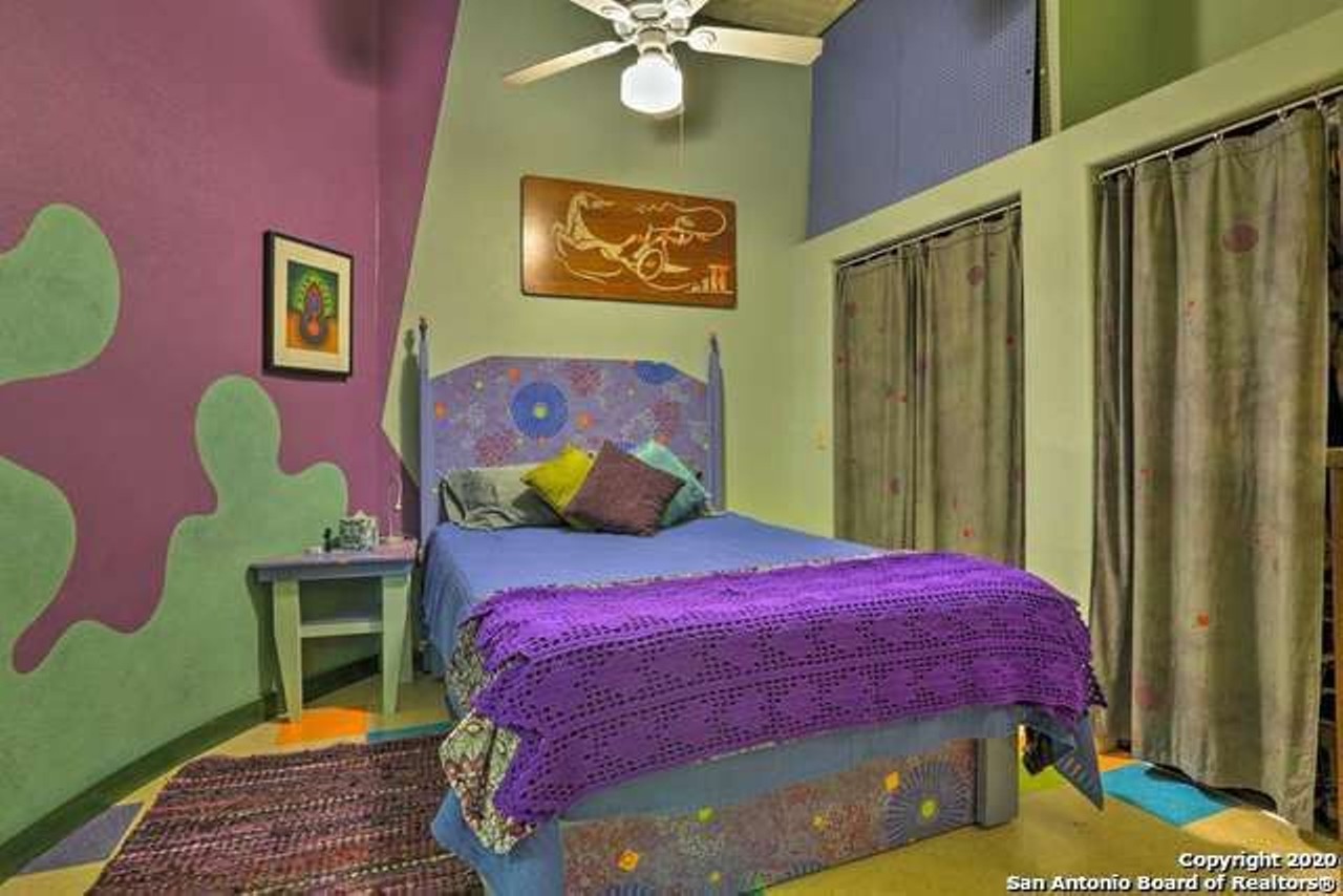 This Artist's Residence for Sale in San Antonio's Deco District Is A Psychedelic Explosion of Color