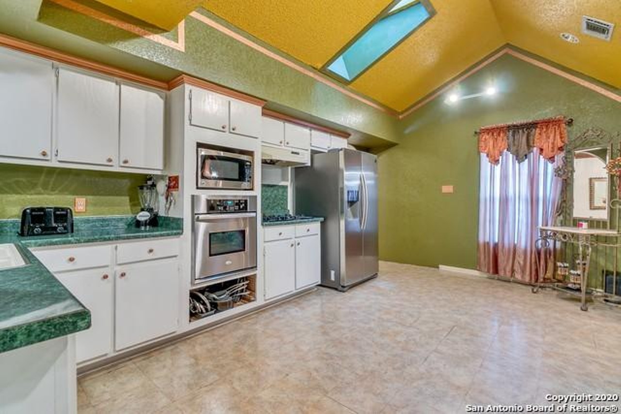This color-drenched home for sale in South San Antonio is something out of a David Lynch movie