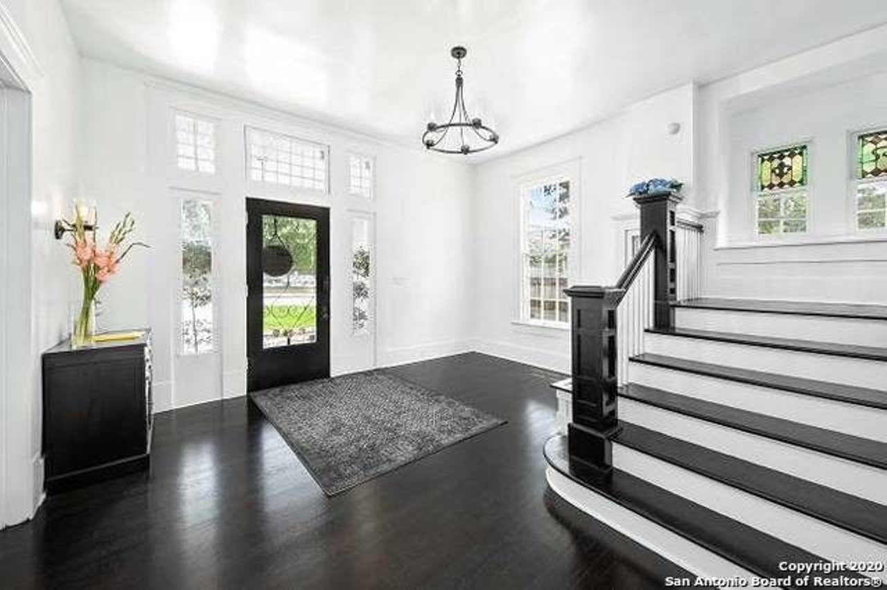 This Mansion for Sale North of Downtown San Antonio Is Decorated in All Black and White
