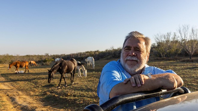 Joseph Hein at his 580-acre ranch on the Webb and Zapata county line on Feb. 15. Hein breeds horses at his ranch, but he fears that if the border wall is built through a portion of his land, it will restrict access to the Rio Grande, which will likely force him to sell his horses.