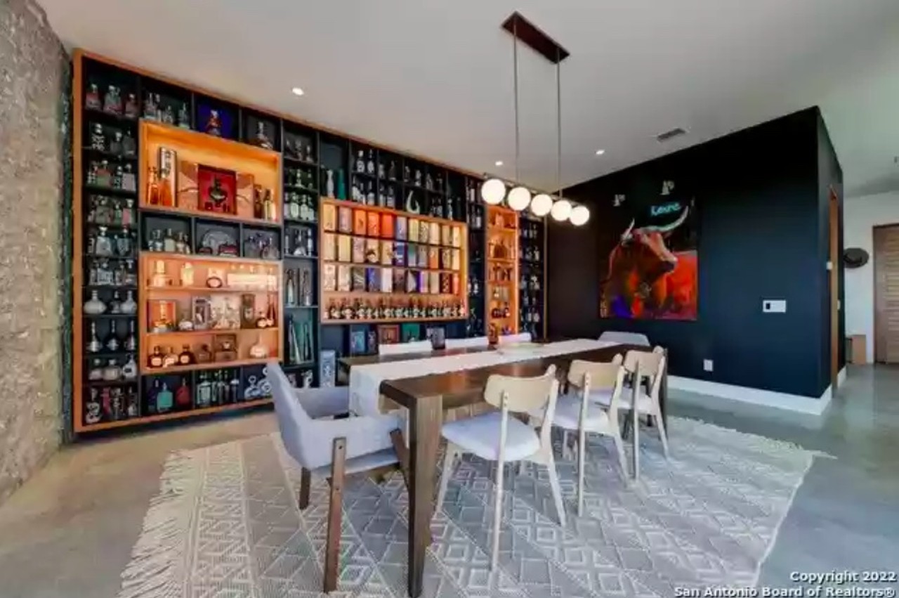 This San Antonio home for sale comes with a $90,000 floor-to-ceiling tequila wall