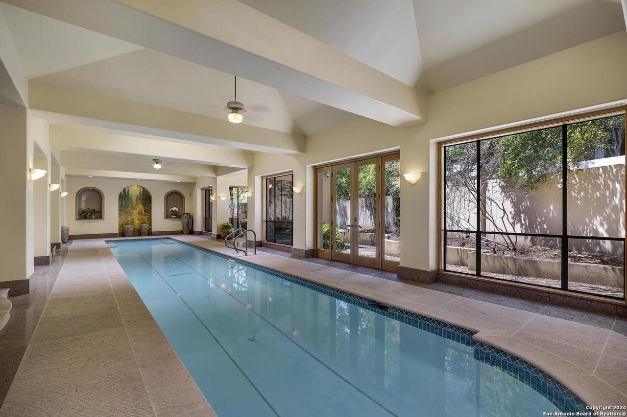 This San Antonio mansion for sale comes with a 63-foot-long indoor lap pool