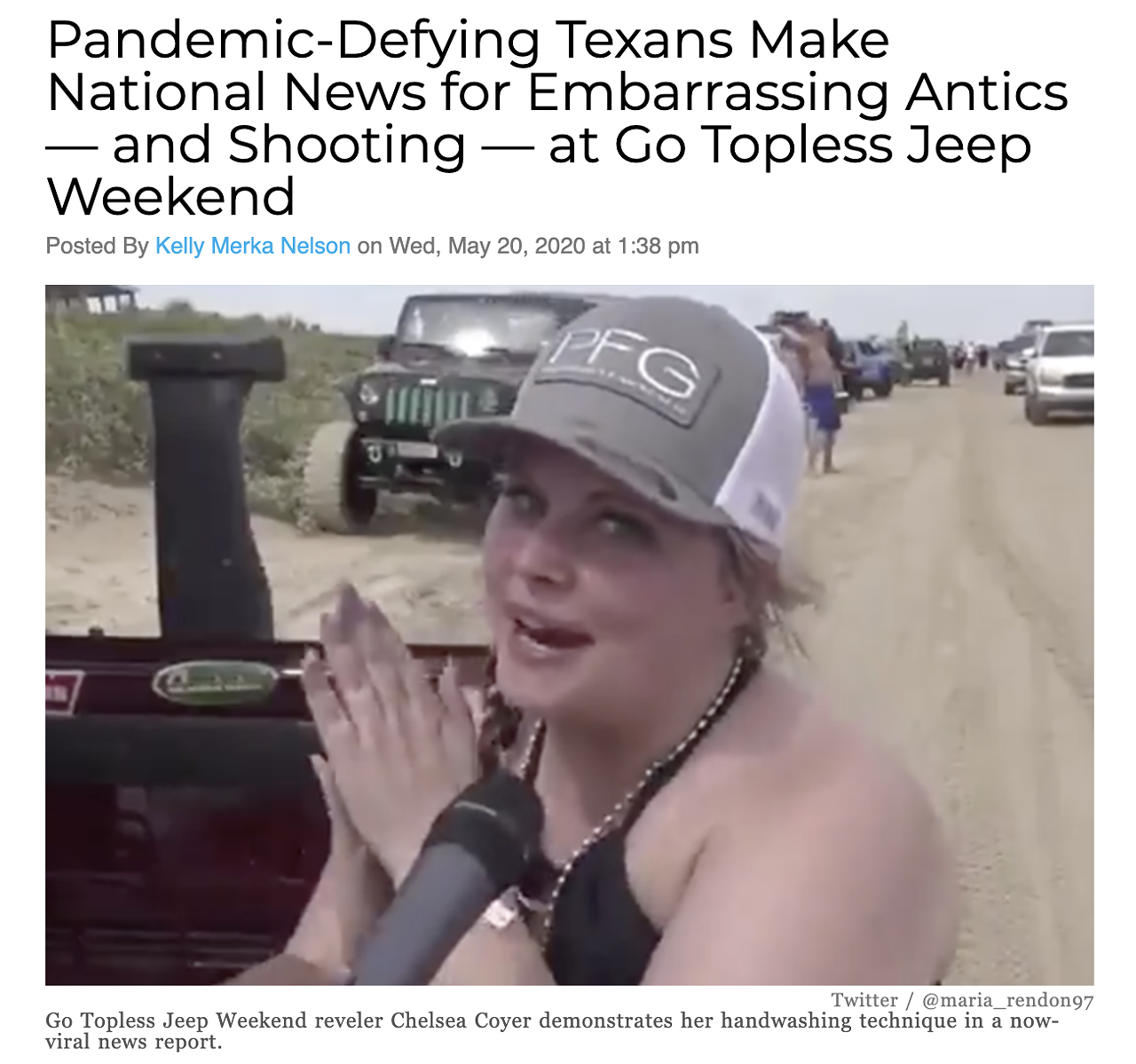 Despite the ongoing global pandemic, crowds of partiers descended on Crystal Beach on Texas' Bolivar Peninsula for Go Topless Jeep Weekend, an event that's about as classy as it sounds. Read more here.