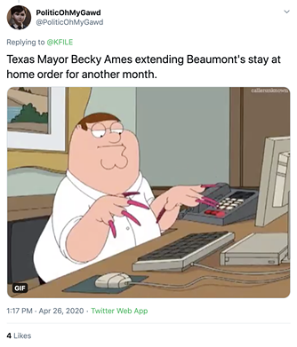 Twitter Savagely Roasts Beaumont Mayor Becky Ames for Violating Lockdown for Manicure