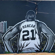 New Tim Duncan Mural Pops Up on San Antonio's South Side