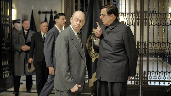 Steve Buscemi, left, as Nikita Khrushchev and Jeffrey Tambor as Georgy Malenkov - IFC FILMS