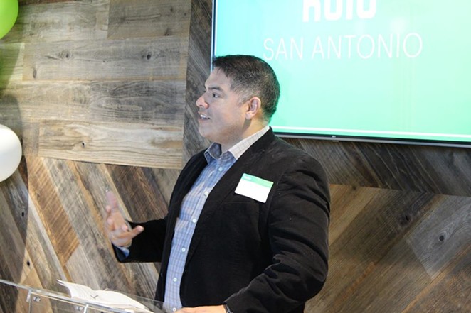 Councilman Manny Pelaez speaks during at event at Hulu's Viewer Experience Operations headquarters. - PHOTO VIA MANNY PELAEZ'S FACEBOOK PAGE
