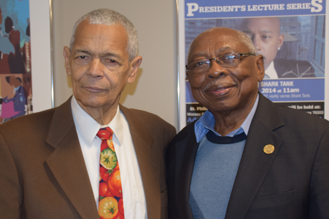 NAACP San Antonio President Oliver Hill (right), pictured with NAACP national Chairman Julian Bond, said his group is still looking for volunteers to help run the group's national convention. - Via NAACP San Antonio's website