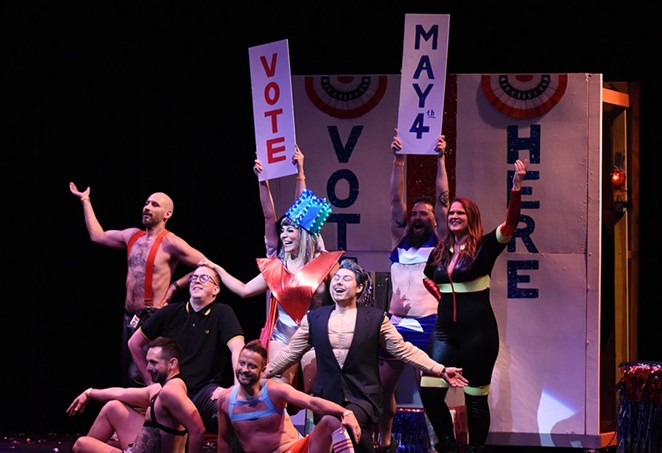 A skit at this year’s Cornyation urges audiences members to vote May 4. - Jack Myer