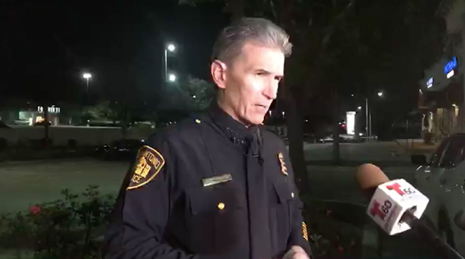 SAPD Chief William McManus speaks to the press about an investigation. - FACEBOOK / SAN ANTONIO POLICE DEPARTMENT