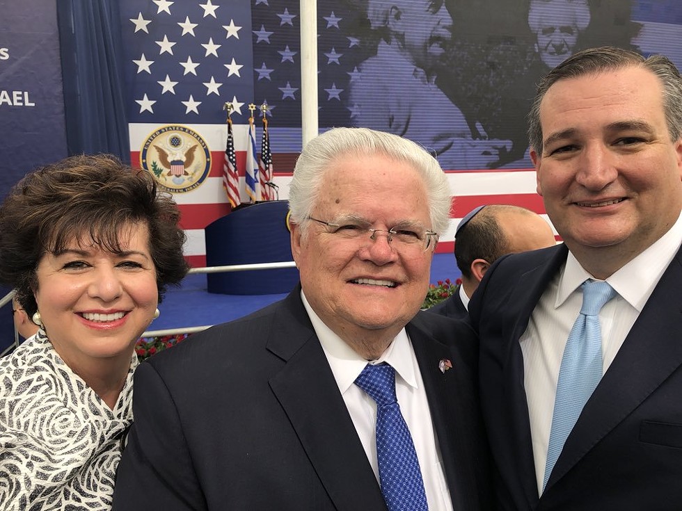 Hagee poses with Republican Sen. Ted Cruz of Texas. - TWITTER / @TEDCRUZ