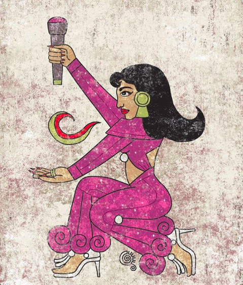 This Aztec-Inspired Drawing of Selena Will Change Your Life (2)