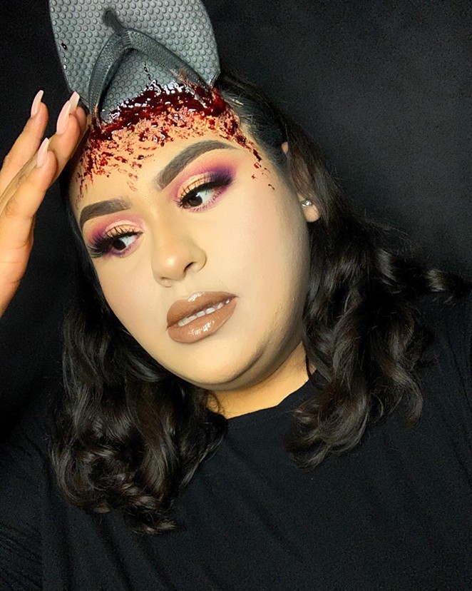 South Texas Makeup Artist Wows with Grisly La Chancla Costume