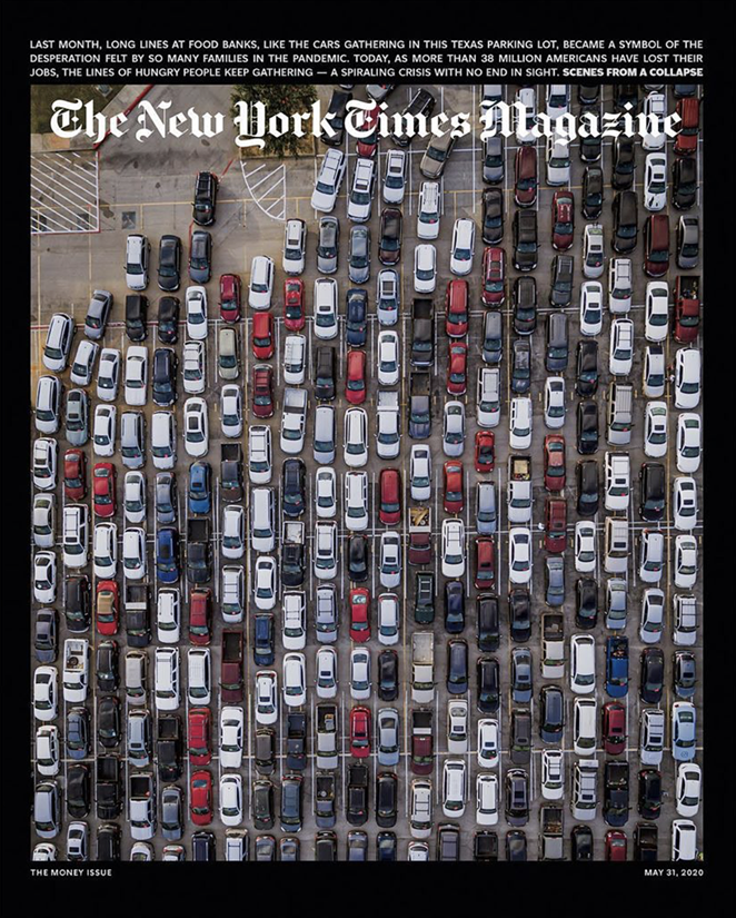 Image of San Antonio Food Bank Distribution Lines Makes Cover of New York Times Magazine (3)