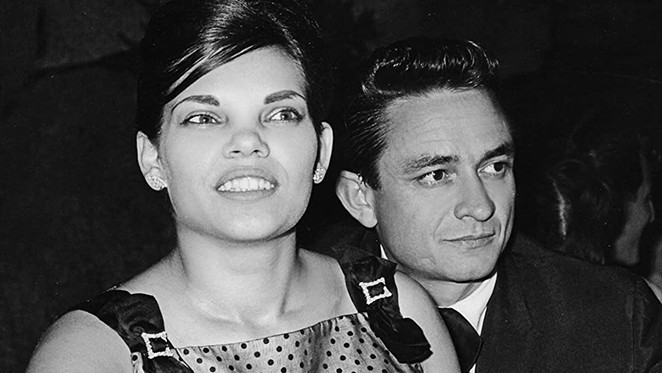 Vivian Liberto (left) met Johnny Cash in San Antonio when the singer was a trainee at Lackland AFB. - The Film Collaborative