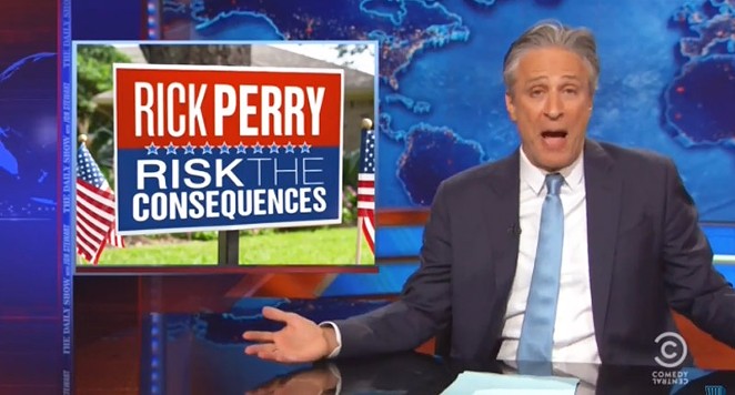 John Stewart Can Barely Contain His Glee Over Rick Perry's Presidential Bid