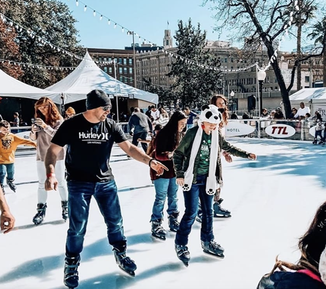 Skaters at the Rotary Ice Rink in late 2019. - Instagram / rotaryicerink