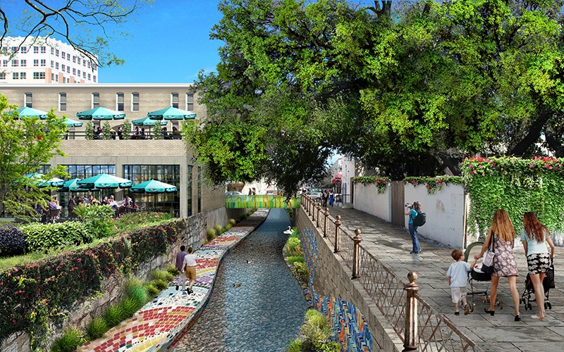 From playscapes to iconic pavillions, the San Pedro Creek revival will provide a unique opportunity to showcase new public art displays. - Courtesy