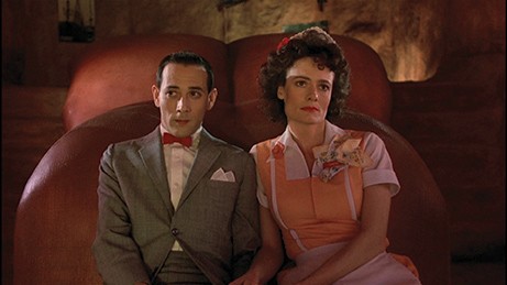 Diane Salinger as Simone and Paul Reubens as Pee-wee Herman in 'Pee-wee's Big Adventure.' - COURTESY