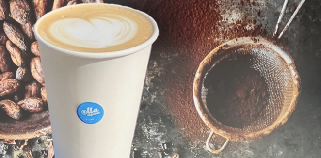 The dark chocolate molé latte will feature double espresso, Mexican chocolate, molé spices, traditional piloncillo and steamed milk. - COURTESY OLLA EXPRESS