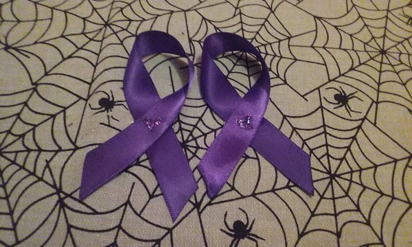 These ribbons will be on sale for a dollar for National Domestic Violence Awareness Month. - Via Facebook