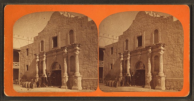 The Alamo in the mid-1800s, after a French businessman bought the convento. - Wikimedia