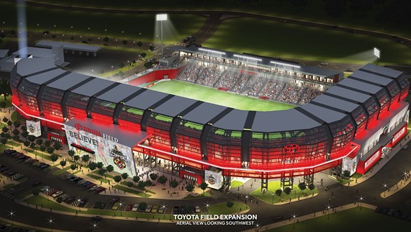A rendering of what an expanded Toyota Field could look like. - Courtesy San Antonio Scorpions