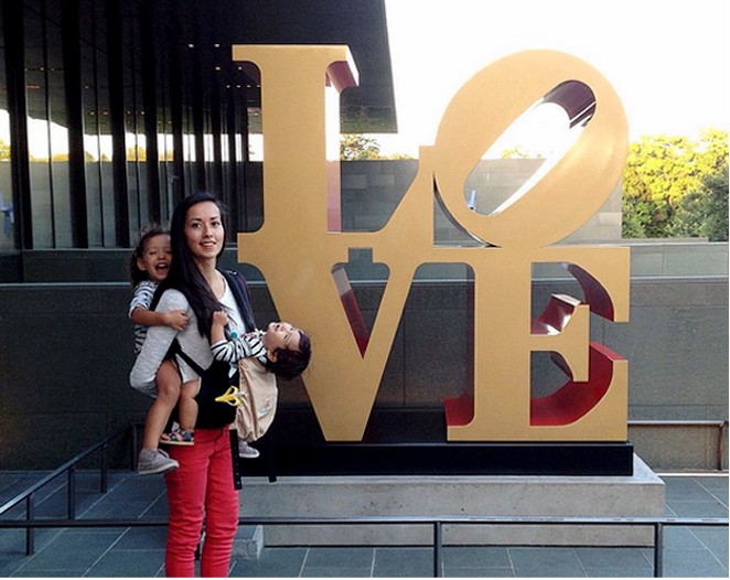 People love taking selfies in front of Robert Indiana's "LOVE" sculpture at the McNay Art Museum. - Courtesy