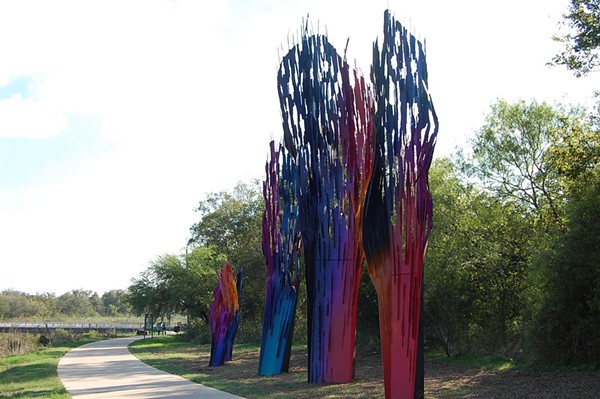 “Whispers” (below) evokes the colors surrounding the river. - MICHAEL MARKS