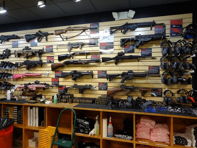 The inside of one of over 64,000 gun sellers in the United States. - FLICKR CREATIVE COMMONS/ANDY NUGENT