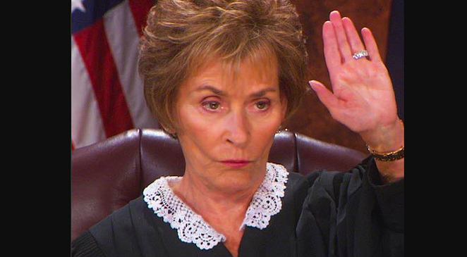 Judy Sheindlin, host of Judge Judy, is among the TV reality show jurists to slam the door in an increasingly desperate Ken Paxton's face. - TWITTER / @JUDGEJUDY