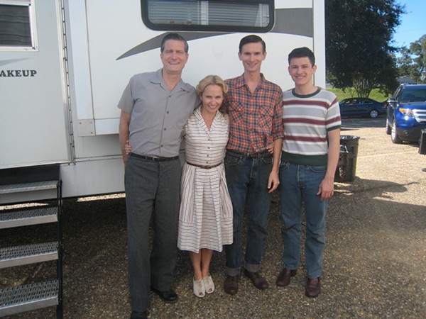 Gossett with Williams' in-laws on the set of I Saw the Light. - COURTESY