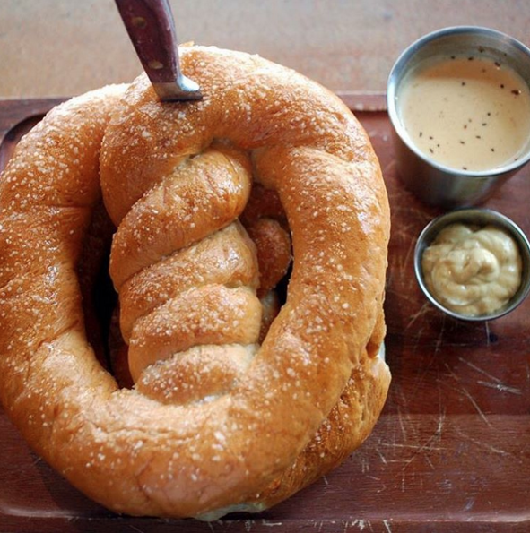 Go grab a yummy pretzel at Bowl and Barrel today for National Pretzel Day. - Photo via Instagram/Bowl and Barrel
