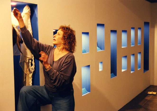 Carolee Schneemann during her 1999 Artpace residency. - Courtesy of Artpace San Antonio.