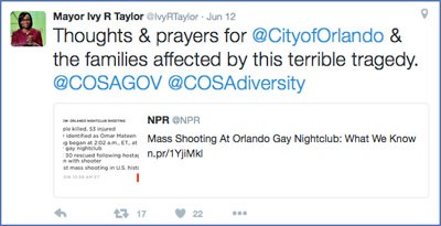 Mayor to Attend Vigil for Orlando Victims