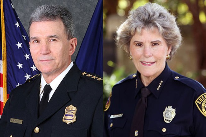 Police Chief William McManus and Bexar County Sheriff Susan Pamerleau will participate in a panel discussion on safety for the LGBT community at the Stonewall Democrats meeting on June 20. (Courtesy photos)