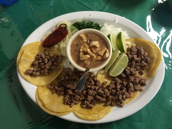 The Mini Tacos at Dos Meños Tacos
