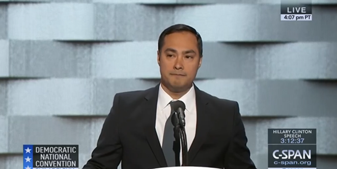 Joaquin Castro speaking at the Democratic National Convention last month