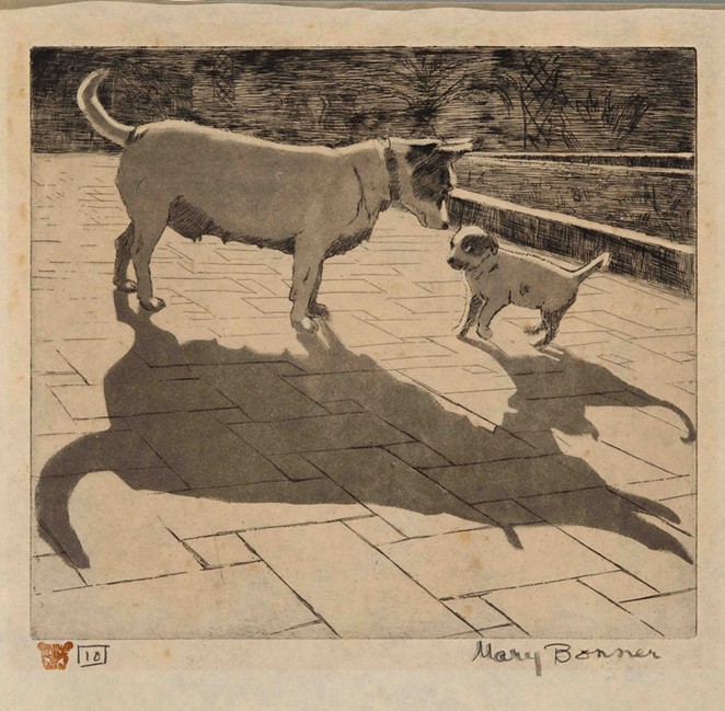 Mary Bonner, Mrs. McNay’s Dog and Pup - COURTESY OF MCNAY ART MUSEUM