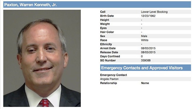 Texas Attorney General Ken Paxton was booked on three felony counts last summer.