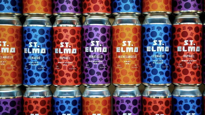 St. Elmo offers four beers using the names of the main characters from the Teenage Mutant Ninja Turtles franchise: Leonardo, Raphael, Donatello and Michelangelo. - INSTAGRAM / STELMOBREWING