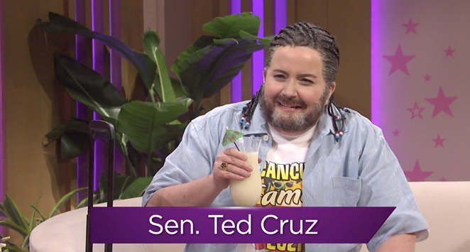 Aidy Bryant portrayed a post-Cancún Ted Cruz in last week's episode of Saturday Night Live. - NBC