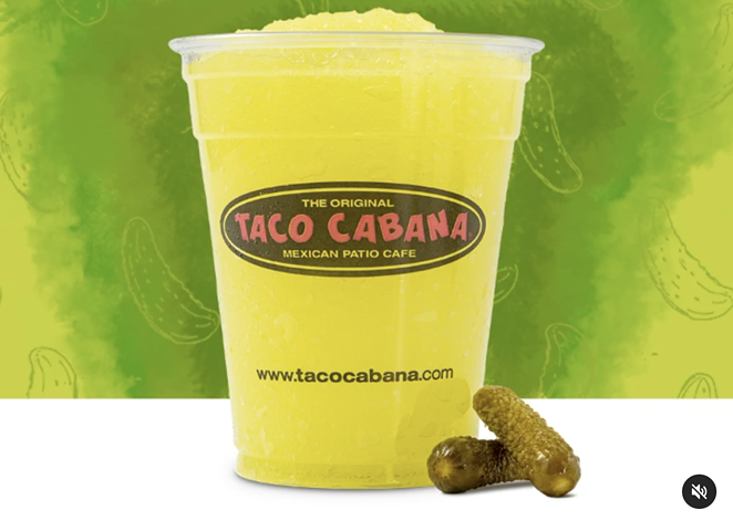 San Antonio-based Taco Cabana took to social media Thursday to announce a new flavor in their frozen marg lineup: dill pickle. - INSTAGRAM / TACOCABANA