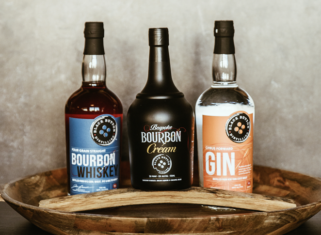 Rochester-based Black Button Distilling this month launched three small-batch spirits in the Lone Star State. - PHOTO COURTESY BLACK BUTTON DISTILLING