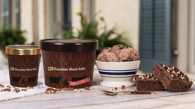 Blue Bell Ice Cream has released Chocolate Sheet Cake Ice Cream. - TWITTER / BLUE BELL ICE CREAM