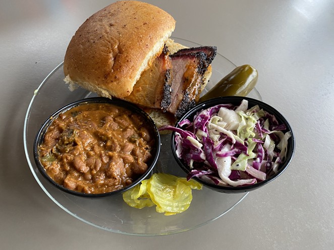 PInkerton's Barbecue opened in February near the Frost Bank Tower. - RON BECHTOL