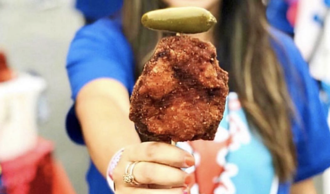 Fiesta favorite chicken on a stick will cost a dollar more at NIOSA due to a nationwide chicken shortage. - Instagram / fiestasa