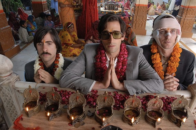 Slab Cinema brings Wes Anderson's whimsy to Legacy Park on Tuesday with a screening of The Darjeeling Limited. - The Criterion Collection