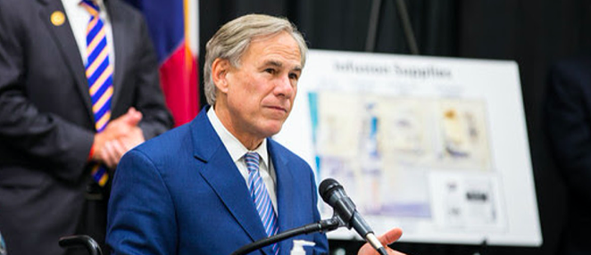 Gov. Greg Abbott speaks at a press conference. - COURTESY PHOTO / TEXAS GOVERNOR'S OFFICE